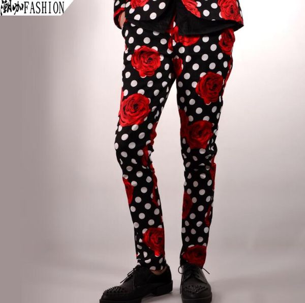 mens pants stage personality polka dot flower pant men trousers singer dance rock fashion pantalon homme street star style, Black
mens pants stage personality polka dot flower pant men trousers singer dance rock fashion pantalon homme street star style, Black