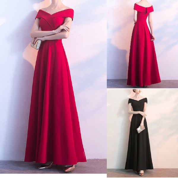 elegant and noble bride's toast dress, hosting dress, cross-collar, shoulder-exposed, short sleeve, waist-recessed and long dress, White;black
elegant and noble bride's toast dress, hosting dress, cross-collar, shoulder-exposed, short sleeve, waist-recessed and long dress, White;black