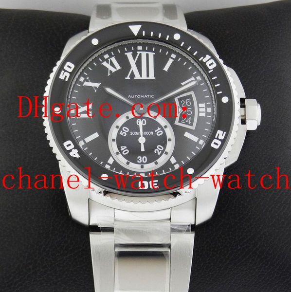 luxury black dial calibre de diver w7100057 stainless steel bracelet mens automatic machinery watch men's date sport wrist watches, Slivery;brown
luxury black dial calibre de diver w7100057 stainless steel bracelet mens automatic machinery watch men's date sport wrist watches, Slivery;brown