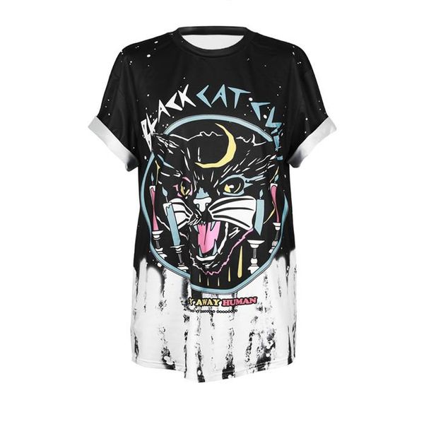 designer short sleeve o-neck long loose fashion sports tees summer 3d digital print womens tshirts, White
designer short sleeve o-neck long loose fashion sports tees summer 3d digital print womens tshirts, White