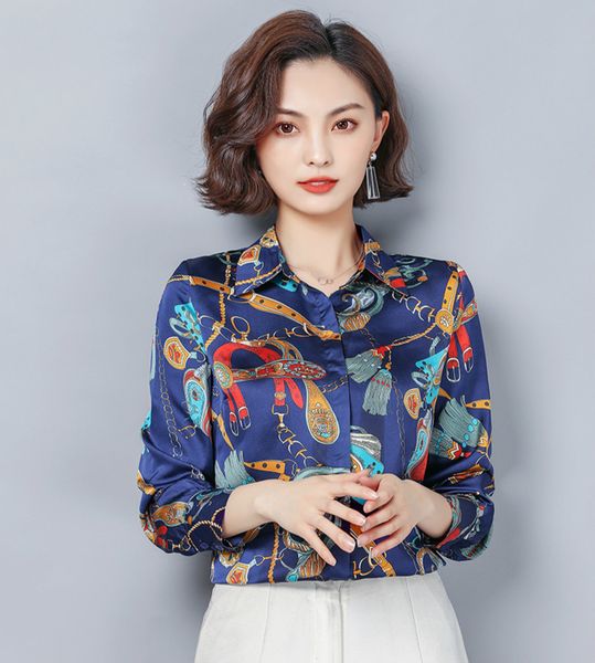 vintage silk satin shirt luxury chain print women lantern sleeve runway designer ladies blouses plus size elegant office button shirts, White
vintage silk satin shirt luxury chain print women lantern sleeve runway designer ladies blouses plus size elegant office button shirts, White