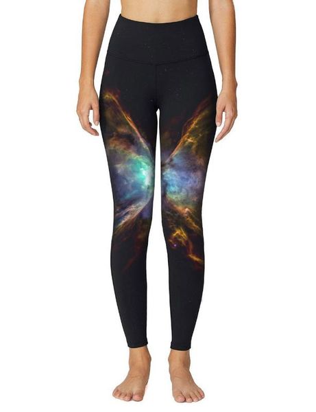 nebula butterfly women's breathable soft high waisted capri workout leggings - cropped performance compression gym tights, Black;blue
nebula butterfly women's breathable soft high waisted capri workout leggings - cropped performance compression gym tights, Black;blue