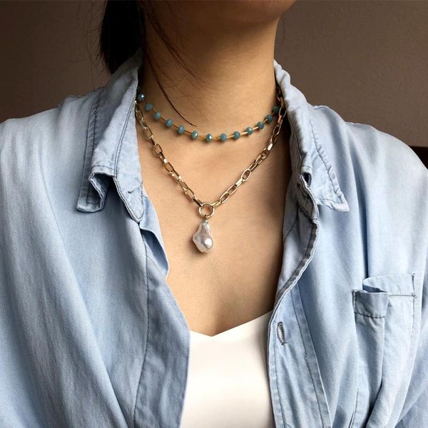 simulated baroque pearl tassel pendant necklace multi layered crystal beaded chain choker necklace women jewelry collier femme, Golden;silver
simulated baroque pearl tassel pendant necklace multi layered crystal beaded chain choker necklace women jewelry collier femme, Golden;silver