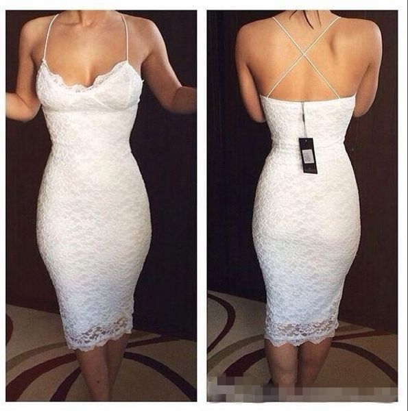 plain lace cocktail dresses v neck spaghetti straps sheath knee length backless white cocktail party dresses prom dresses, Black
plain lace cocktail dresses v neck spaghetti straps sheath knee length backless white cocktail party dresses prom dresses, Black