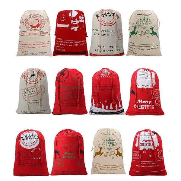 2020 new christmas bags large canvas monogrammable santa claus drawstring bag with reindeers monogramable christmas gifts sack bags
2020 new christmas bags large canvas monogrammable santa claus drawstring bag with reindeers monogramable christmas gifts sack bags