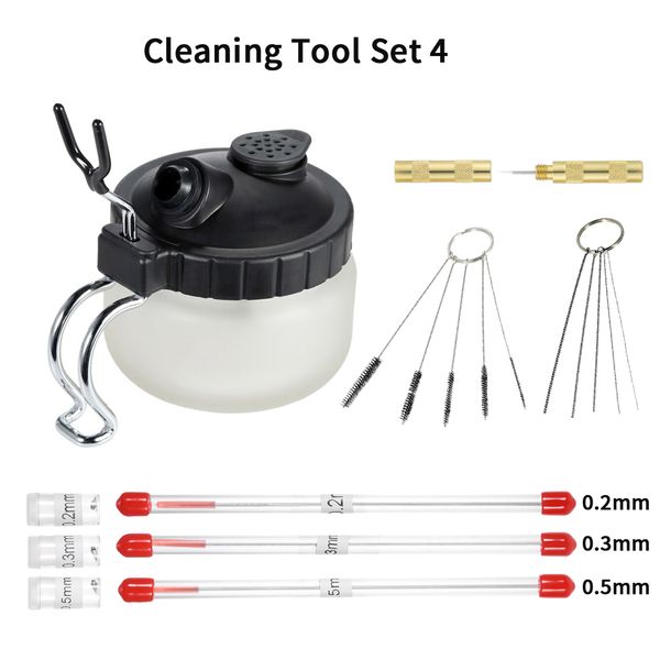 0.2/ 0.3/0.5mm airbrush cleaning pot glass air brush holder clean paint jar bottle spray gun wash tools needle nozzle brush set
0.2/ 0.3/0.5mm airbrush cleaning pot glass air brush holder clean paint jar bottle spray gun wash tools needle nozzle brush set