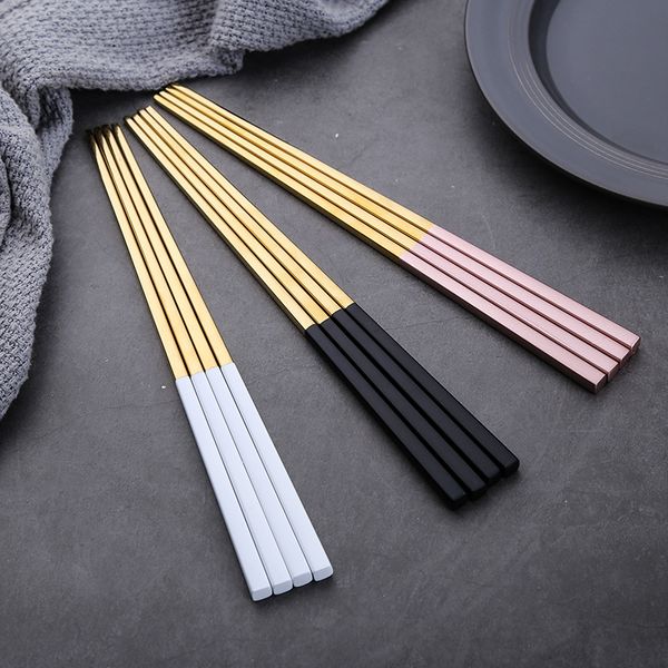 gold chopsticks 304 stainless steel chopsticks wedding with coating black white pink end high grand chopsticks
gold chopsticks 304 stainless steel chopsticks wedding with coating black white pink end high grand chopsticks