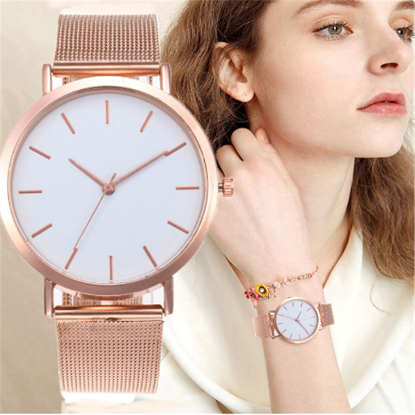 new woman watch fashion rose gold silver luxury ladies analog quartz wristwatch simple dial mesh strap for women reloj mujer *x, Slivery;brown
new woman watch fashion rose gold silver luxury ladies analog quartz wristwatch simple dial mesh strap for women reloj mujer *x, Slivery;brown