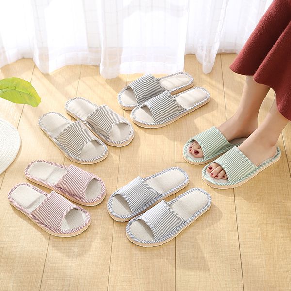 striped linen seasonal indoor slippers cotton men and women non-slip soft bottom home wood floor cool slippers wholesale, Black
striped linen seasonal indoor slippers cotton men and women non-slip soft bottom home wood floor cool slippers wholesale, Black
