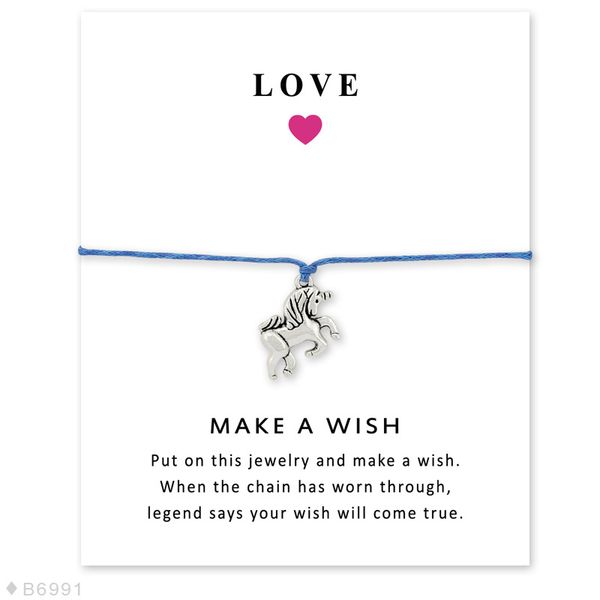 cartoon unicorn love handmade rope charm bracelets for women men friendship statement wish jewelry with card, Golden;silver
cartoon unicorn love handmade rope charm bracelets for women men friendship statement wish jewelry with card, Golden;silver