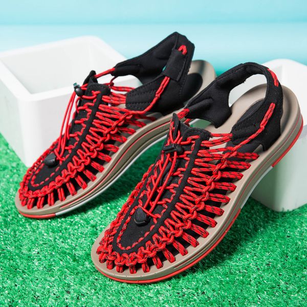 men's sandals, leather 2019 new beach shoes, roman sandals, baotou holes, tidal braided shoes, hollow out in summer, Black
men's sandals, leather 2019 new beach shoes, roman sandals, baotou holes, tidal braided shoes, hollow out in summer, Black