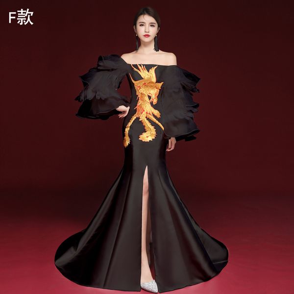 oriental women evening party dresses black vestidos trailing female cheongsam elegant qipao modern mermaid gown, White;black
oriental women evening party dresses black vestidos trailing female cheongsam elegant qipao modern mermaid gown, White;black