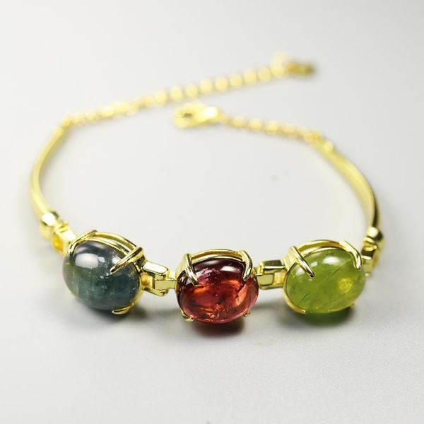 17.5ct natural fancy color tourmaline bracelet oval 10*12mm 925 sterling silver natural gemstone jewelry yellow gold for women, Golden;silver
17.5ct natural fancy color tourmaline bracelet oval 10*12mm 925 sterling silver natural gemstone jewelry yellow gold for women, Golden;silver