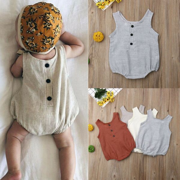 summer newborn baby girl boy clothes cotton linen sleeveless button bodysuit outfits set 2020, Blue
summer newborn baby girl boy clothes cotton linen sleeveless button bodysuit outfits set 2020, Blue