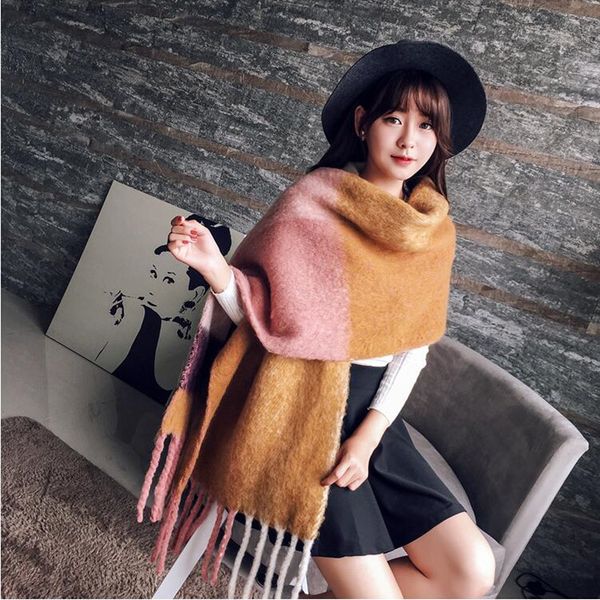 long scarf shawl female autumn and winter new warm thick tassel scarf color matching, Blue;gray
long scarf shawl female autumn and winter new warm thick tassel scarf color matching, Blue;gray