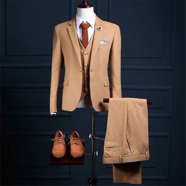 2020 fashion brown men suit 3 pieces(jacket+pants+vest) groom prom tuxedo masculino trajes de hombre blazer, White;black
2020 fashion brown men suit 3 pieces(jacket+pants+vest) groom prom tuxedo masculino trajes de hombre blazer, White;black