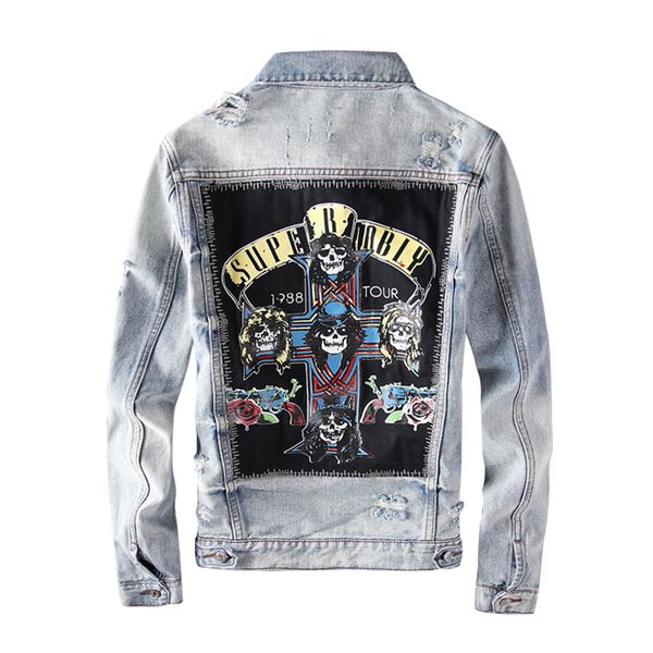 hole denim jacket men hip hop denim jacket cross skull punk jeans oversized streetwear distressed ripped outwear for male, Black;brown
hole denim jacket men hip hop denim jacket cross skull punk jeans oversized streetwear distressed ripped outwear for male, Black;brown