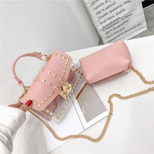 small clear brand designer woman 2020 new arrival fashion messenger bag chains shoulder bag female rivets transparent square pu handbag
small clear brand designer woman 2020 new arrival fashion messenger bag chains shoulder bag female rivets transparent square pu handbag