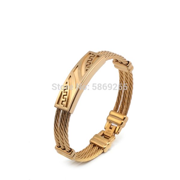 mens gold charm bracelet fashion jewelry classic stainless wristband alloy material titanium steel bangle gold jewelry finest, Black
mens gold charm bracelet fashion jewelry classic stainless wristband alloy material titanium steel bangle gold jewelry finest, Black