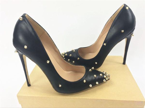 2020 women pumps high heels shoes red sole rivet pointed toe fine heel wedding shoes fashion high heels shoes 8cm cm 12cm+box, Black
2020 women pumps high heels shoes red sole rivet pointed toe fine heel wedding shoes fashion high heels shoes 8cm cm 12cm+box, Black