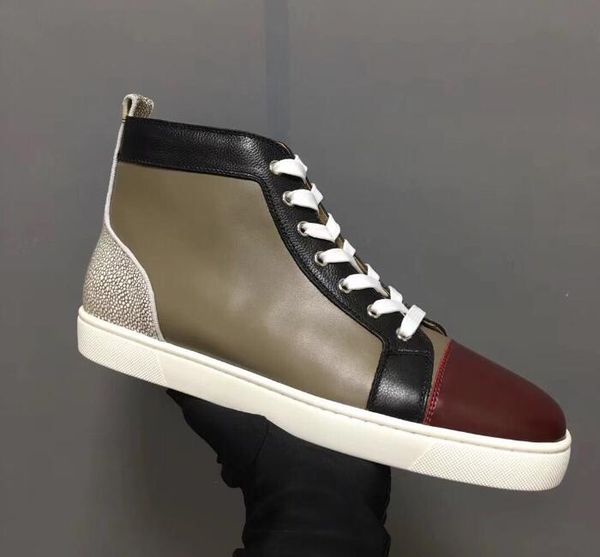 2019-20 men women luxury red bottoms designer spikes rivets true leather suede casual shoes high sneakers full size 36-45, Black
2019-20 men women luxury red bottoms designer spikes rivets true leather suede casual shoes high sneakers full size 36-45, Black