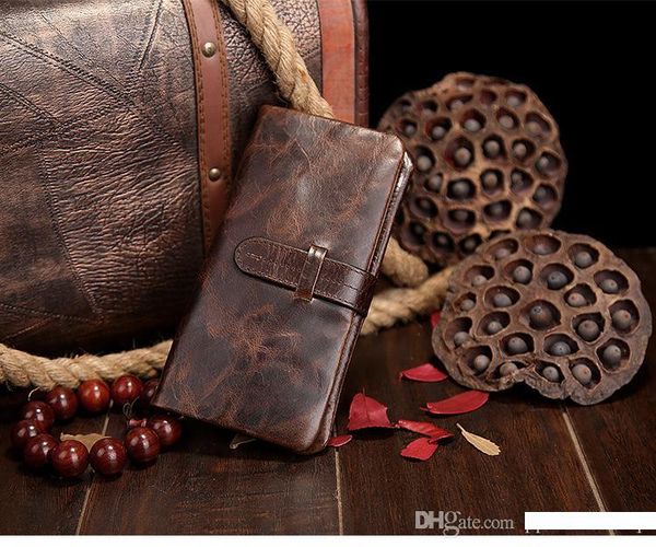 2017 oil wax leather men's leather wallet, leisure retro long wallet, large capacity multi-card, hand bag ing, Black
2017 oil wax leather men's leather wallet, leisure retro long wallet, large capacity multi-card, hand bag ing, Black