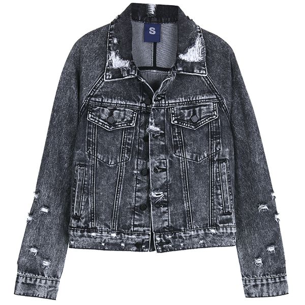 2018 spring vintage fashion wash water distrressed denim jacket loose fashion designer bf denim coat hole outerwear female grey, Black;brown
2018 spring vintage fashion wash water distrressed denim jacket loose fashion designer bf denim coat hole outerwear female grey, Black;brown