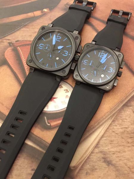 unique bellross aviation quartz chronograph 42mm square mens watch watches black rubber strap blue hour markers outdoor man wristwatches, Slivery;brown
unique bellross aviation quartz chronograph 42mm square mens watch watches black rubber strap blue hour markers outdoor man wristwatches, Slivery;brown