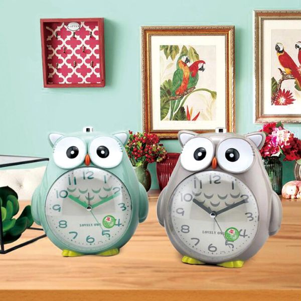 1pc creative lovely cartoon owl alarm clock abs plastic material night light for student children home decor deskclock
1pc creative lovely cartoon owl alarm clock abs plastic material night light for student children home decor deskclock