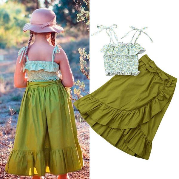 2019 holiday boho infant kid baby girls clothes sets floral crop long skirt outfit 2-7y clothes, White
2019 holiday boho infant kid baby girls clothes sets floral crop long skirt outfit 2-7y clothes, White