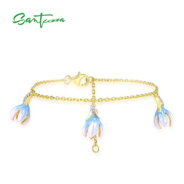 santuzza silver bracelet for women authentic 925 sterling silver gold color delicate orchid flower fine jewelry handmade enamel cx200623, Black
santuzza silver bracelet for women authentic 925 sterling silver gold color delicate orchid flower fine jewelry handmade enamel cx200623, Black