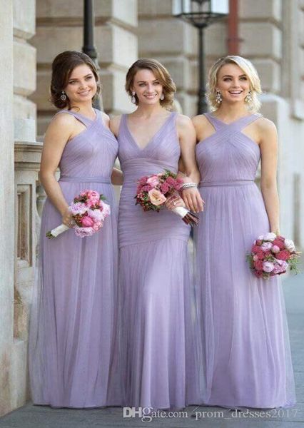 2020 floor length tulle pleated halter neck or v neck elegant ruched lavender bridesmaid dresses prom dresses, White;pink
2020 floor length tulle pleated halter neck or v neck elegant ruched lavender bridesmaid dresses prom dresses, White;pink