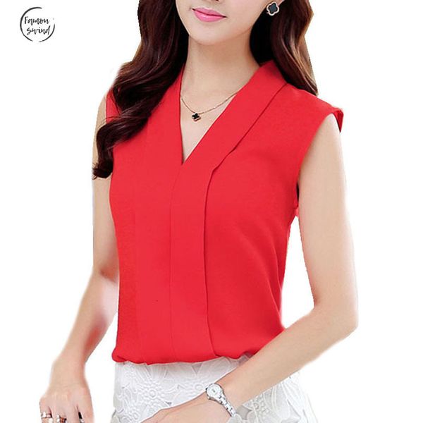 блузы мода новых женщин красочные v шеи лета шифоновая рубашка без рукавов рубашки смазливая повседневный top blusas femininas, White 
блузы мода новых женщин красочные v шеи лета шифоновая рубашка без рукавов рубашки смазливая повседневный top blusas femininas, White