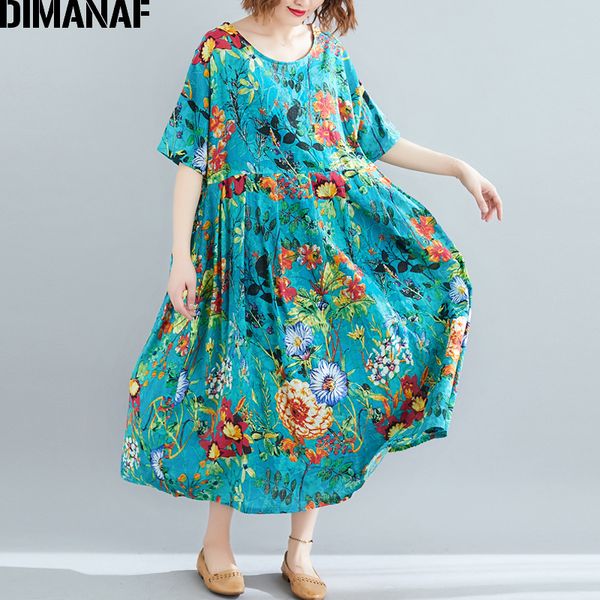 dimanaf plus size women beach dress summer sundress cotton female vestidos lady long dress print floral loose big size 5xl 6xl, Black;gray
dimanaf plus size women beach dress summer sundress cotton female vestidos lady long dress print floral loose big size 5xl 6xl, Black;gray