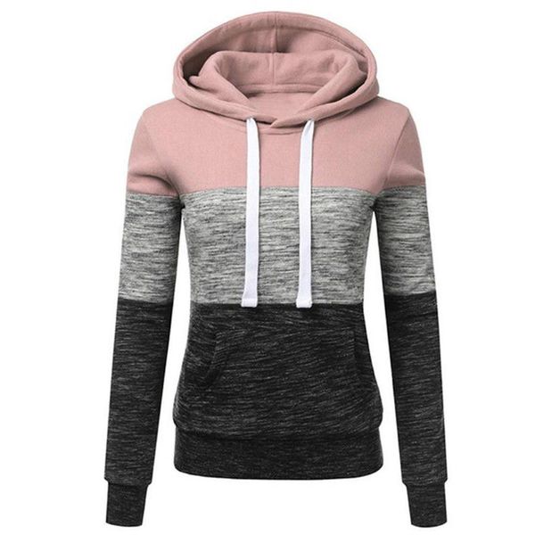 womens plus size hoodies sweatshirts autumn womens long sleeve casual hoody sweatshirt striped patchwork hooded pullover, Black 
womens plus size hoodies sweatshirts autumn womens long sleeve casual hoody sweatshirt striped patchwork hooded pullover, Black
