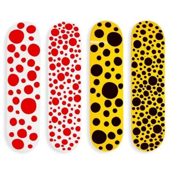 yayoi kusama dots obsession moma modern art collection skateboard deck canadian maple fashion style double rocker skateboard
yayoi kusama dots obsession moma modern art collection skateboard deck canadian maple fashion style double rocker skateboard