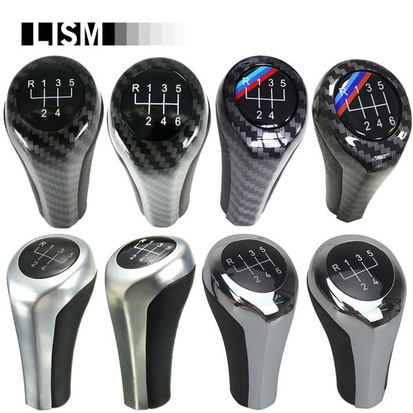 

gear shift knob for 1 3 5 6 series e46 e53 e60 e61 e63 e65 e81 e82 e83 e87 e90 e91 e92 x1 x3 x5 m chromed matte carbon fiber