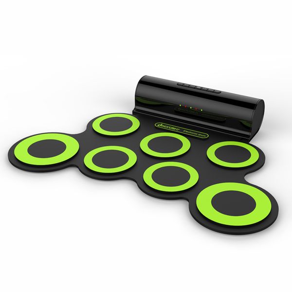 portable electronic drum digital usb 7 pads roll up drum pad kit silicone electric drum set black with drumsticks
portable electronic drum digital usb 7 pads roll up drum pad kit silicone electric drum set black with drumsticks