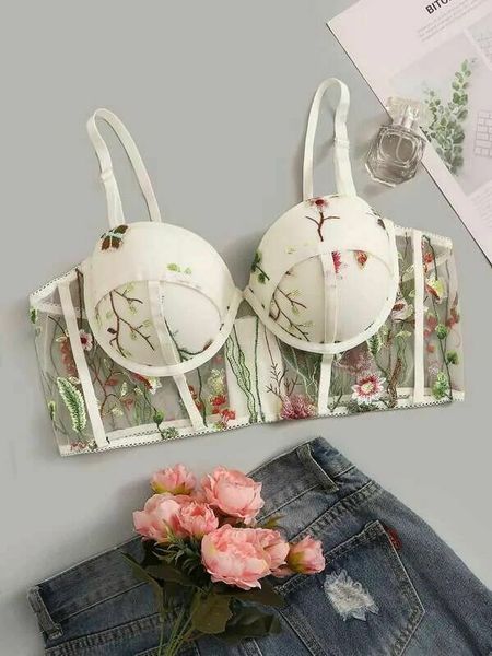 vintage lingerie fashion women lace see-through mesh bone floral trim bralette crop push up bra underwear tanks, Red;black 
vintage lingerie fashion women lace see-through mesh bone floral trim bralette crop push up bra underwear tanks, Red;black