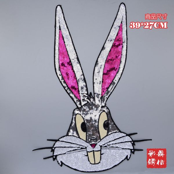 embroidery sequined rabbits patches for jackets,embroidered big rabbit badges appliques for jeans,patches for clothing ch02415, Black
embroidery sequined rabbits patches for jackets,embroidered big rabbit badges appliques for jeans,patches for clothing ch02415, Black