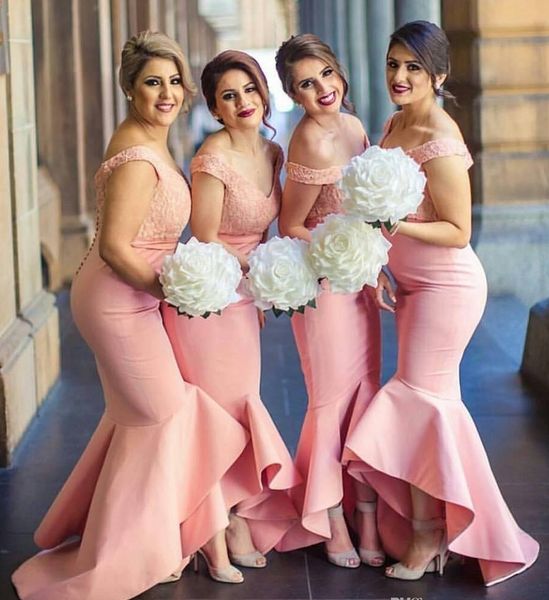 arabic mermaid bridesmaids dresses sweetheart off shoulders backless lace bodice high low ruffle skirt maid of the honor gowns sh4072, White;pink
arabic mermaid bridesmaids dresses sweetheart off shoulders backless lace bodice high low ruffle skirt maid of the honor gowns sh4072, White;pink