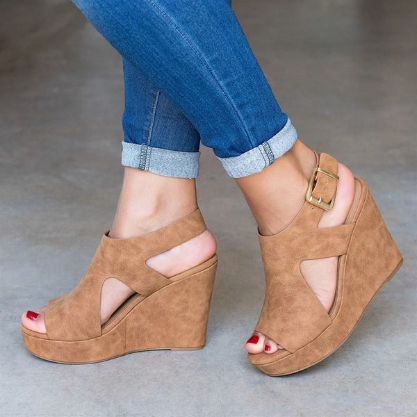 cosidram summer women platform shoes wedge heels sandals fashion solid concise female elegant peeps comfortable sandals snc-303 y200702, Black
cosidram summer women platform shoes wedge heels sandals fashion solid concise female elegant peeps comfortable sandals snc-303 y200702, Black