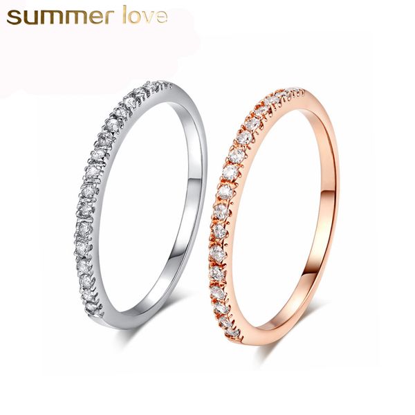 crystal zircon gemstone rings half eternity tiny ring in white gold silver engagement wedding lovers jewelry, Slivery;golden
crystal zircon gemstone rings half eternity tiny ring in white gold silver engagement wedding lovers jewelry, Slivery;golden