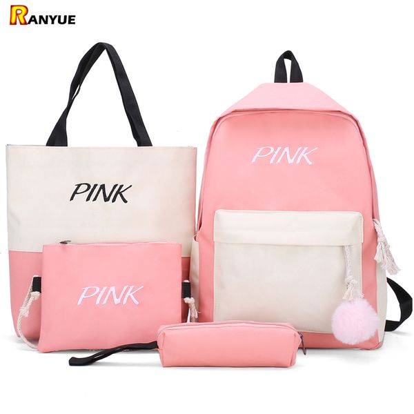 pink letter embroidery patchwork backpack womens backpack canvas bag shoulder school bags for girls ladies purse set
pink letter embroidery patchwork backpack womens backpack canvas bag shoulder school bags for girls ladies purse set