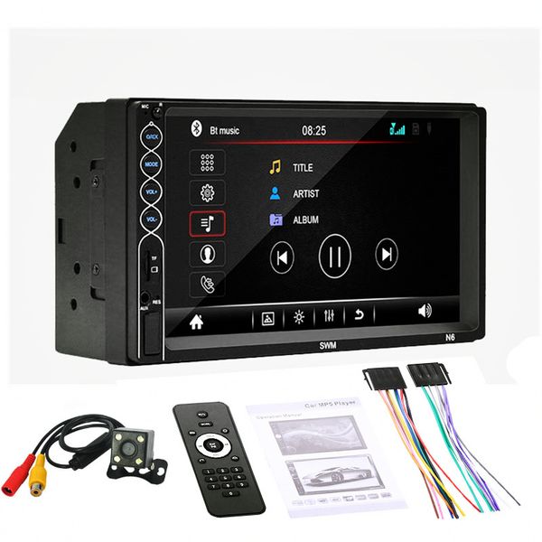 

2 din 7 inch stereo 12v car radio mp5 touch screen bluetooth multimedia mp3 mp4 player module autoradio support rear view camera