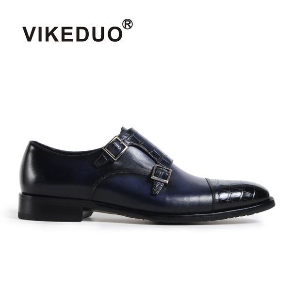 vikeduo 2019 handmade vintage male monk shoes genuine leather luxury buckle wedding party dance men's dress shoes, Black
vikeduo 2019 handmade vintage male monk shoes genuine leather luxury buckle wedding party dance men's dress shoes, Black