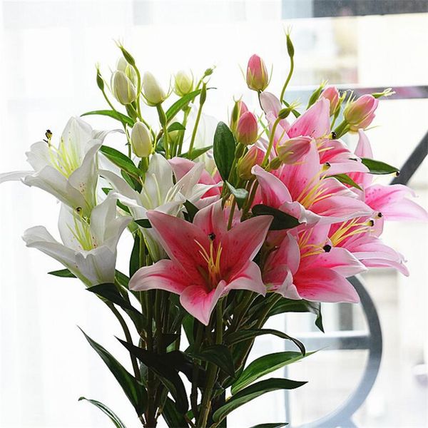 8p fake long stem lily (6 heads/piece) 31.5" length simulation lilies green leaf for wedding home decorative artificial flowers
8p fake long stem lily (6 heads/piece) 31.5" length simulation lilies green leaf for wedding home decorative artificial flowers