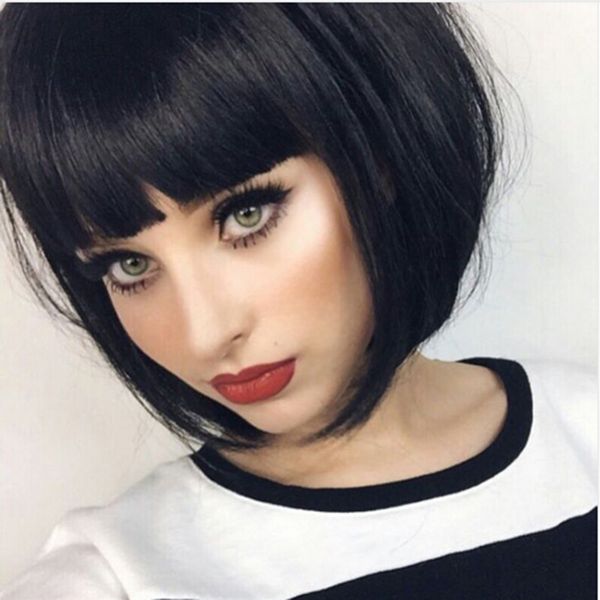 Lady Wig Short Hair Wig Bobo Wig Synthetic Hair Fiber High Temperature Fiber Long Straight Hair Bangs
Lady Wig Short Hair Wig Bobo Wig Synthetic Hair Fiber High Temperature Fiber Long Straight Hair Bangs