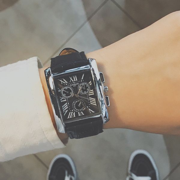tide mens watches luxury genuine leather clock stainless steel rectangle case waterproof man hour male relojes para mujer, Slivery;brown
tide mens watches luxury genuine leather clock stainless steel rectangle case waterproof man hour male relojes para mujer, Slivery;brown