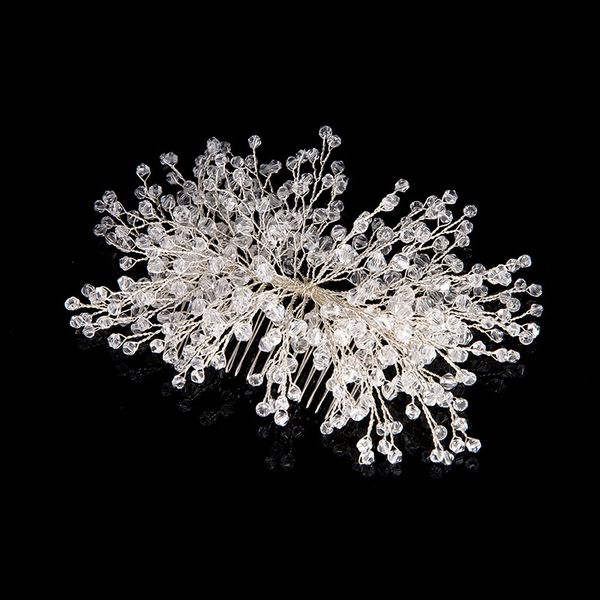 hand made silver crystal beads hair comb for wedding bride head piece hair jewelry hair accessories for women and girl, Golden;white
hand made silver crystal beads hair comb for wedding bride head piece hair jewelry hair accessories for women and girl, Golden;white